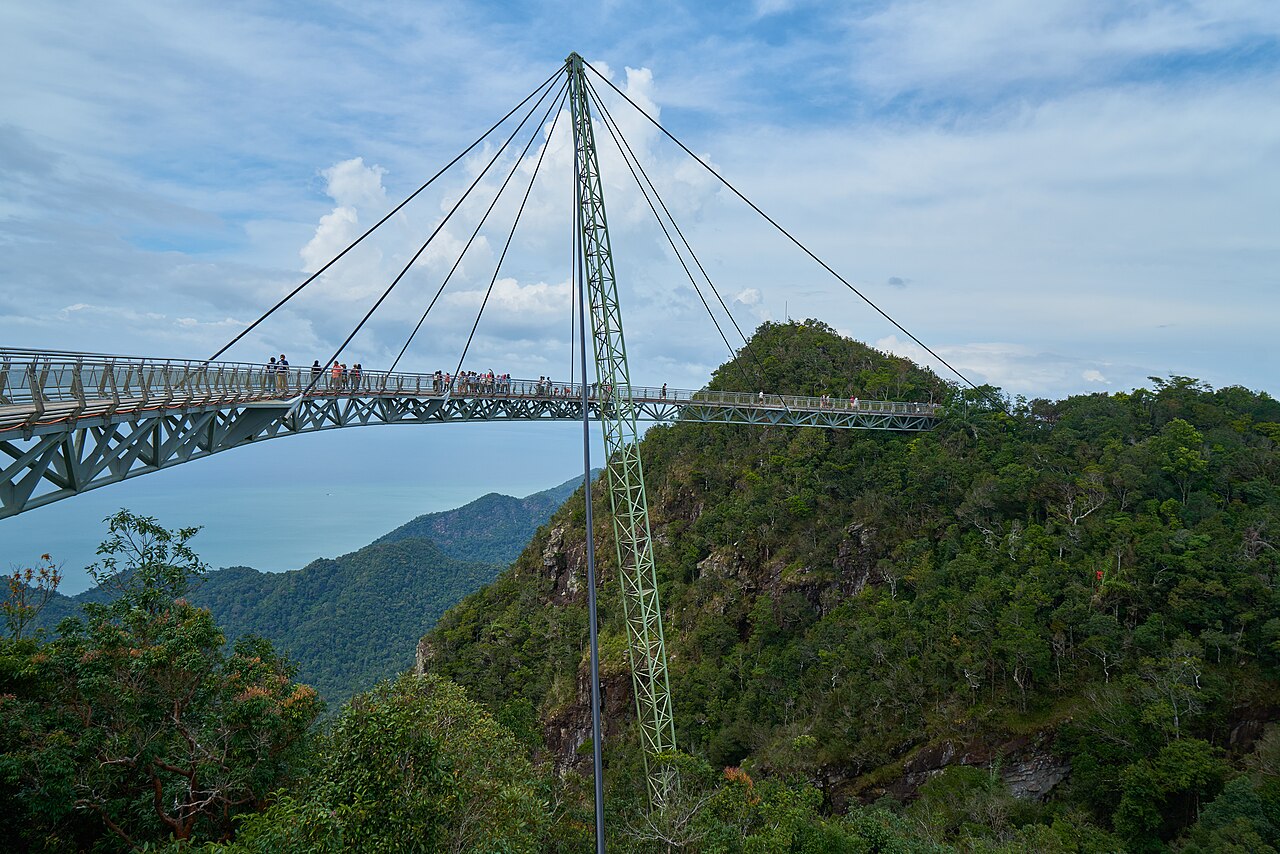 The Langkawi Sky Bridge above the forest canopy
