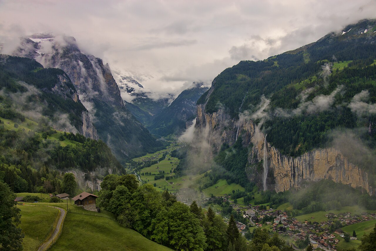 The Lauterbrunnen valley in the Swiss Alps